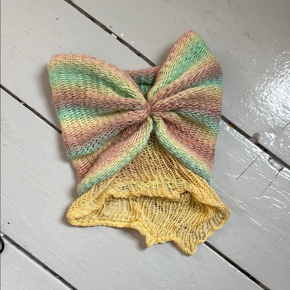 Multicolor Knit Crop Top